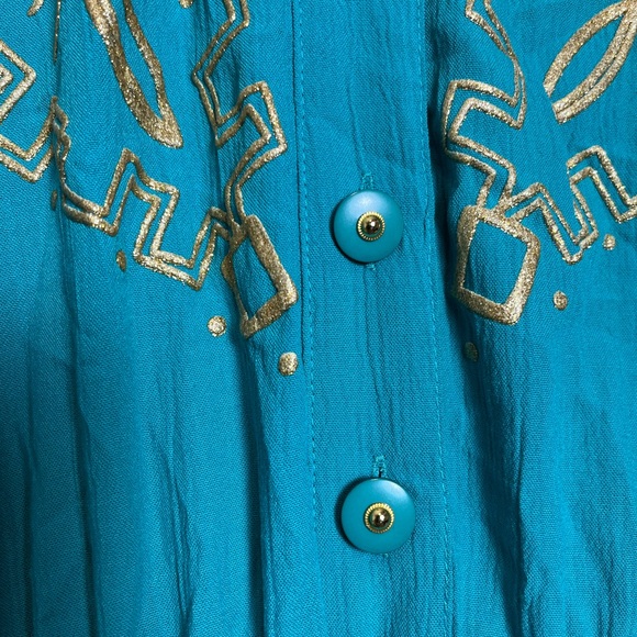 Vintage Donna Toran “Jaguars Teal” Jumpsuit Womens Size Medium - Picture 8 of 16